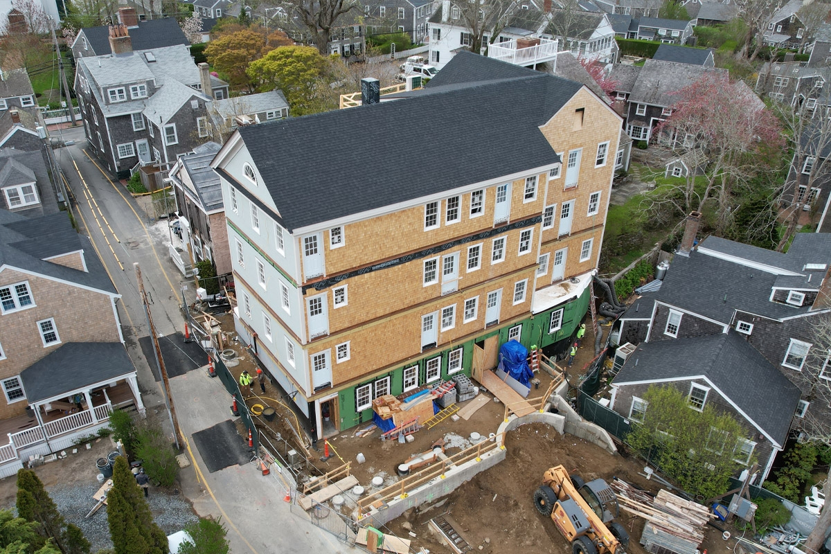 Veranda House, Nantucket, MA – Interior LGM framing, drywall, FRP, ACT, Insulation